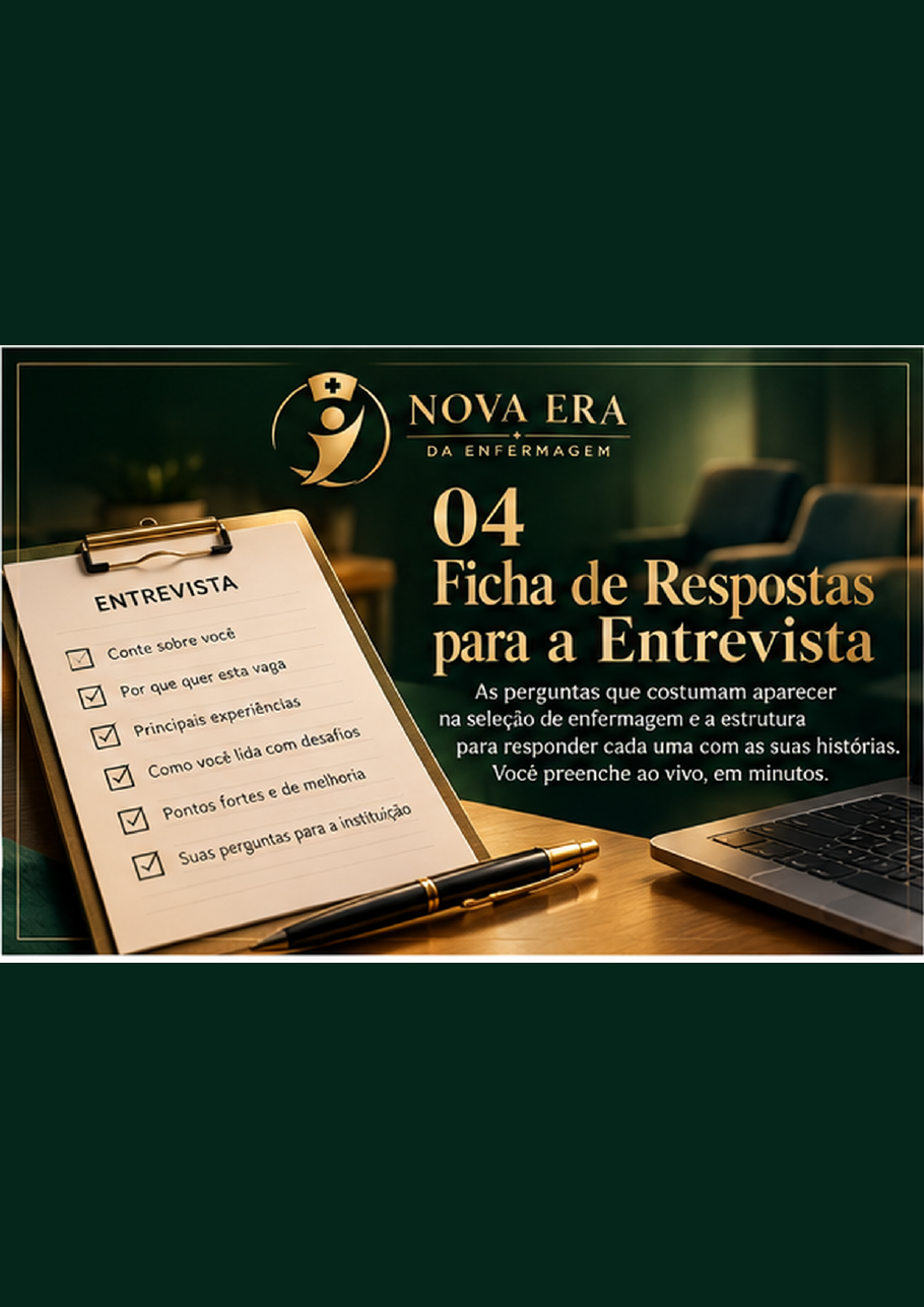 Capa do material Ficha de Respostas para a Entrevista