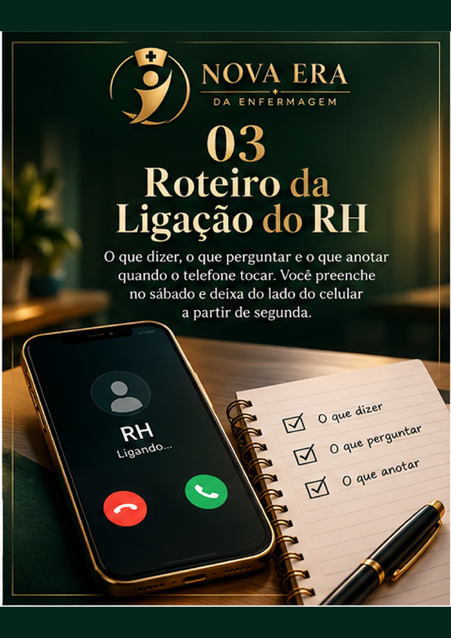 Capa do material Roteiro da Ligação do RH